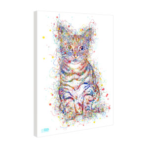 Cute Colourful Kitten – Cat Wall Art – Graphic Art Poster