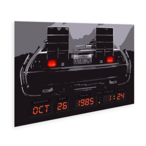 Back To The Future personalised Delorean DMC-12 wall art poster, sized A2