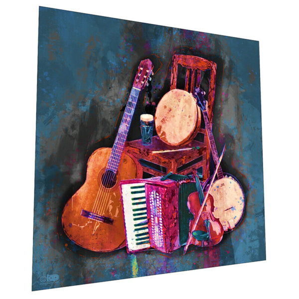 Irish Musical instruments " Awaiting The Players " Wall Art Poster