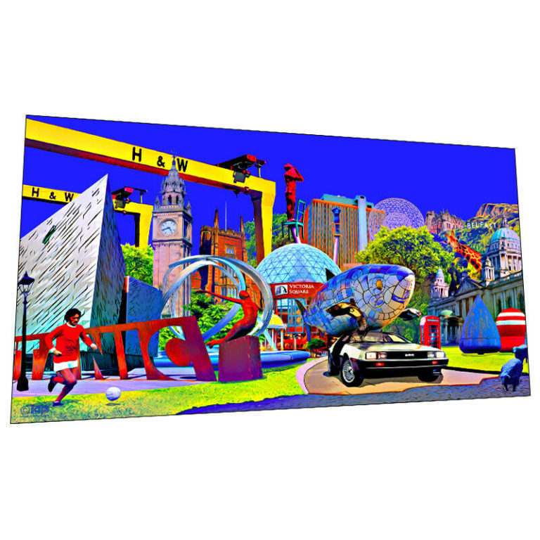 The "Sights Of Belfast" Wall Art Graphic Art Poster Irish Art Posters