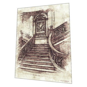 Belfast Northern Ireland – "Titanic Staircase" Wall Art – Graphic Art Poster