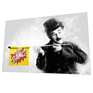 Charlie Chaplin "Shoot Em Up Charlie" Wall Art – Graphic Art Poster