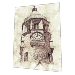 Belfast Northern Ireland – "Gasworks Clock Tower" Wall Art – Graphic Art Poster